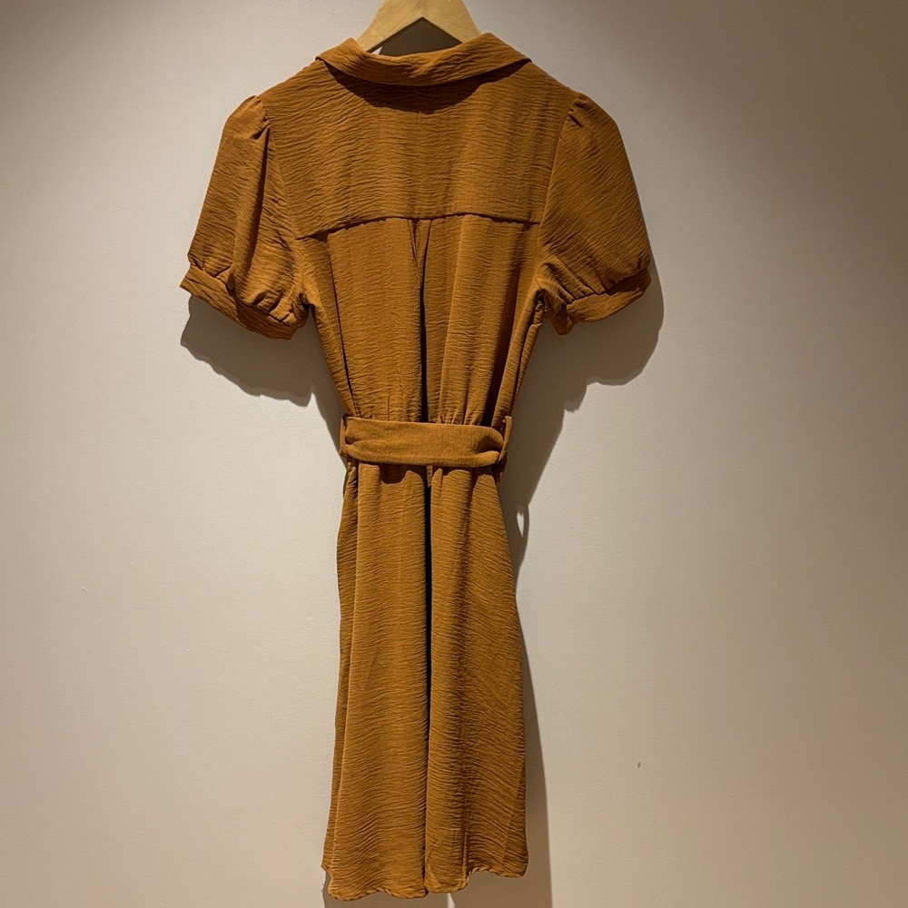 Monteau Brown Button-Front Midi Dress - Picture 8 of 9